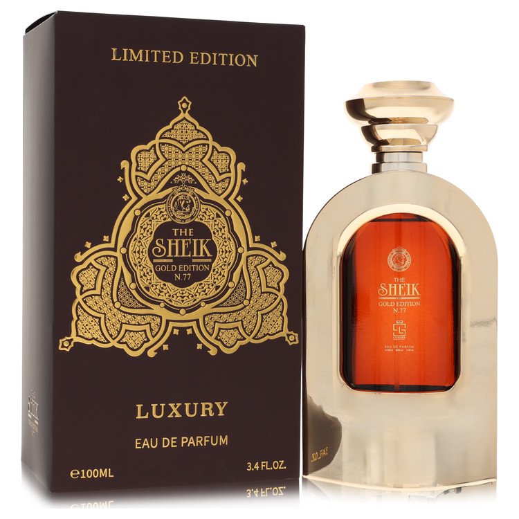 Khalis The Sheik N.77 Luxury Gold Edition Eau De Parfum Spray By Khalis, Cologne for Men, available at zachava.com