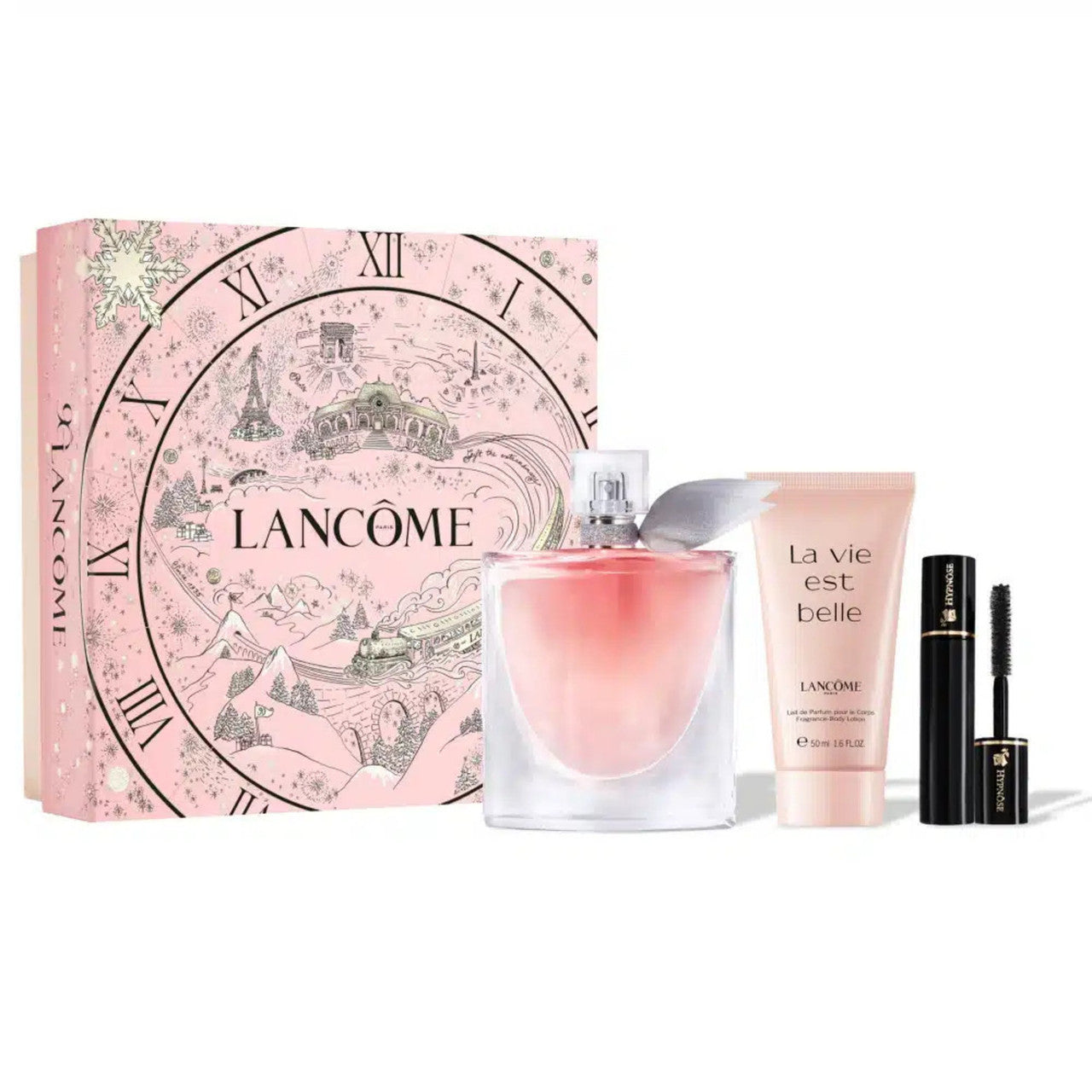 LANCOME LA VIE EST BELLE 3 PCS SET FOR WOMEN: 3.4 EAU DE PARFUM SPRAY + 1.6 BODY LOTION + 0.06 MASCARA