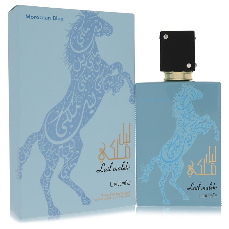 Lattafa Lail Maleki Morrocan Blue by Lattafa Eau De Parfum Spray (Unisex) 3.4 oz for Men Lattafa Main image
