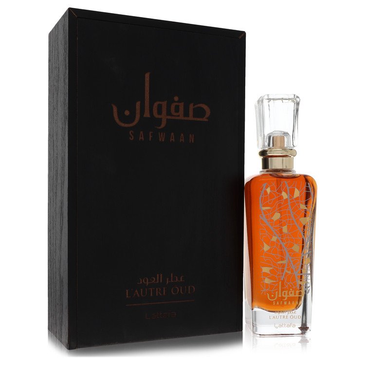 Lattafa Safwaan Lautre Oud by Lattafa Eau De Parfum Spray (Unisex) 3.4 oz for Men