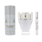 Paco Rabanne Invictus 3 Pcs Set For Men: 3.4 Eau De Toilette Spray + 5.1 Deodorant Spray + 0.34 Eau De Toilette Spray..