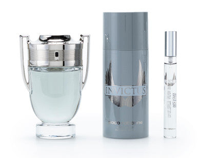 Paco Rabanne Invictus 3 Pcs Set For Men: 3.4 Eau De Toilette Spray + 5.1 Deodorant Spray + 0.34 Eau De Toilette Spray. Secondary image