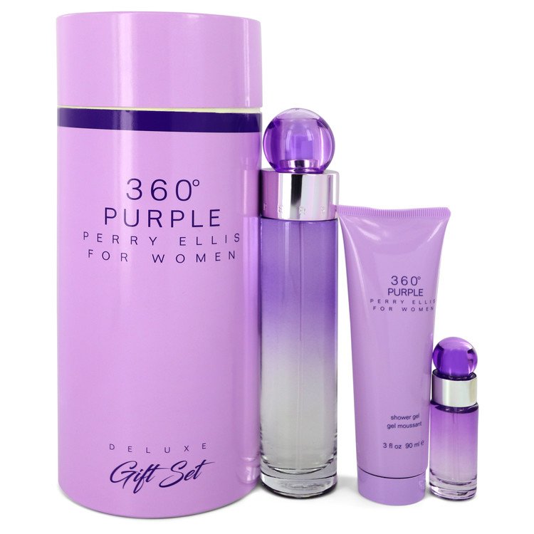 Perry Ellis 360 Purple by Perry Ellis Gift Set -- for Women