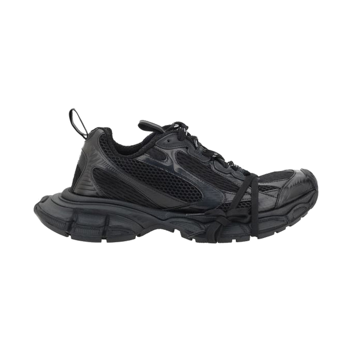 Balenciaga Black Fabric Athletic Sneakers for Men