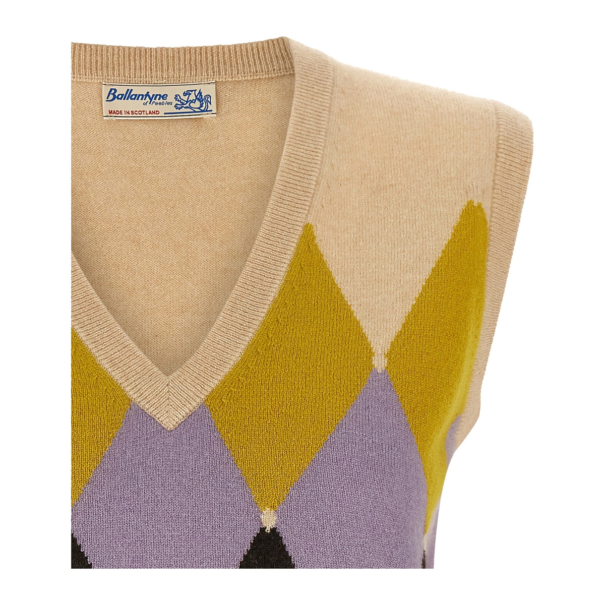 Ballantyne Beige Cashmere Sleeveless Jacket for Women