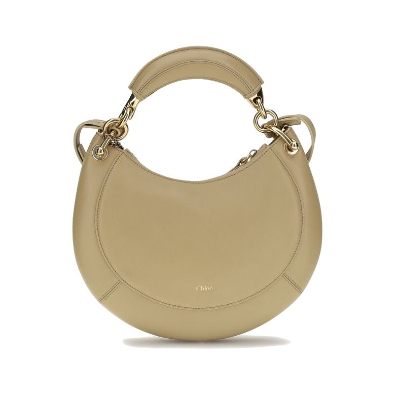 Chloé Beige Calf Leather Bos Taurus Shoulder Bag for Women