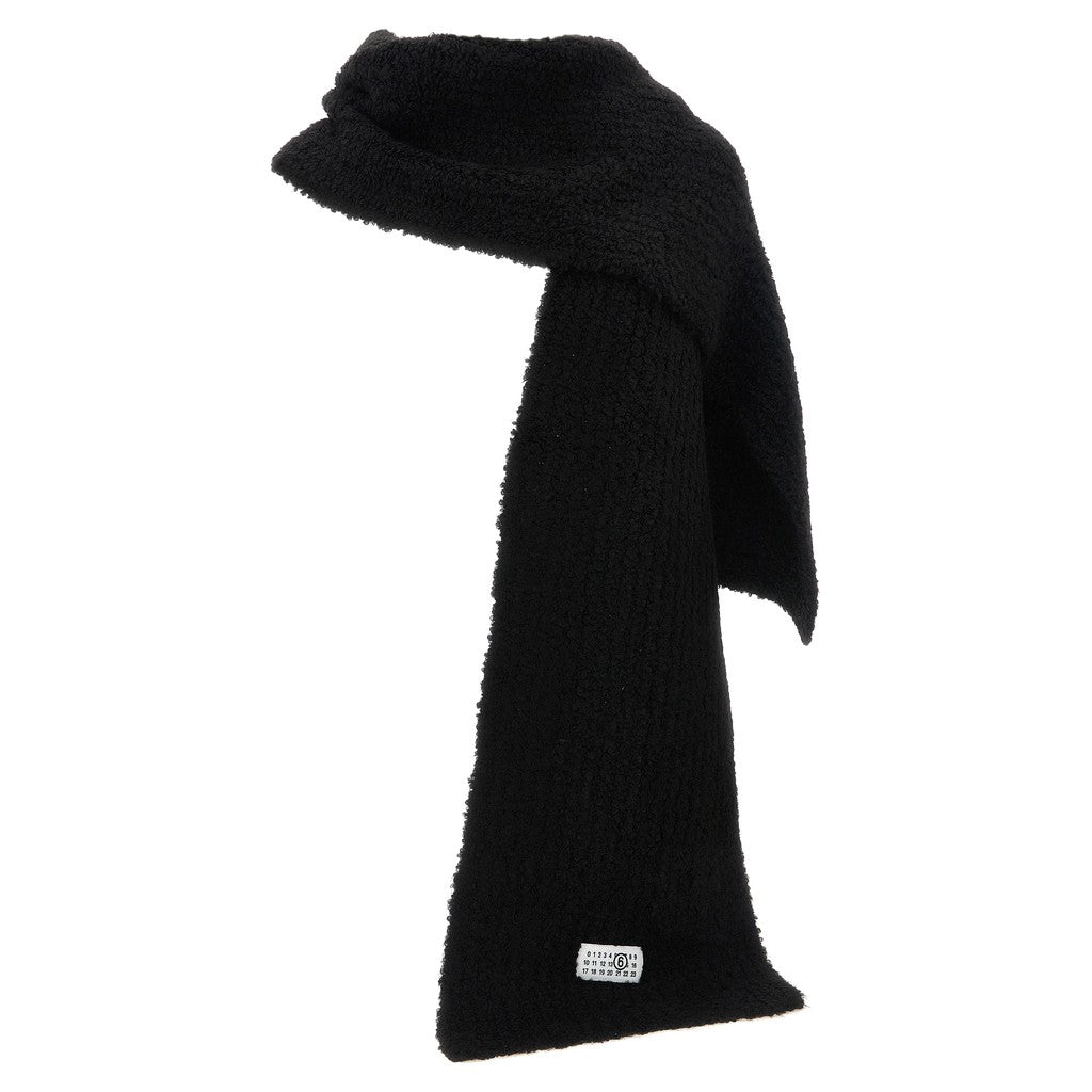 MM6 Maison Margiela Black Marabou Scarf for Women