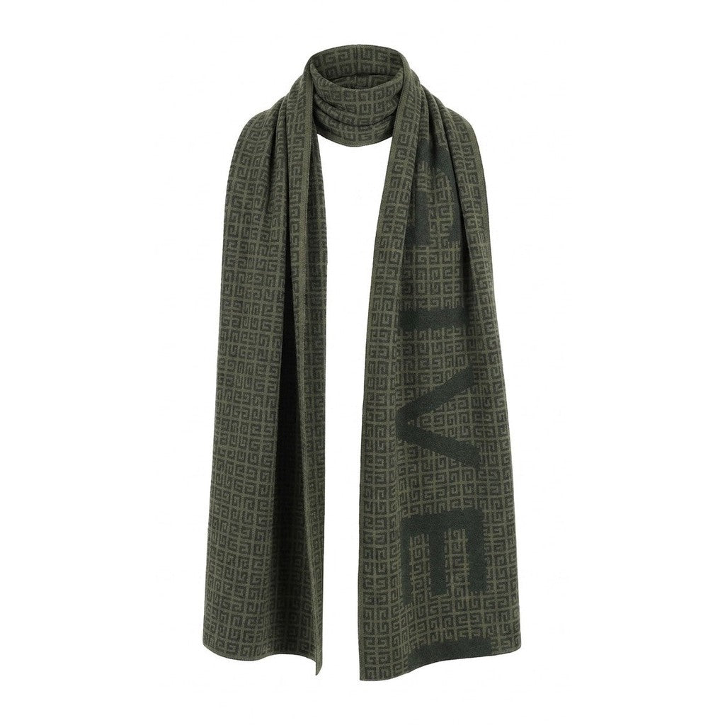 Givenchy Green Wool Scarf for Men