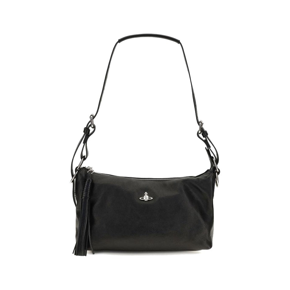 Vivienne Westwood Black Lambskin Shoulder Bag for Women