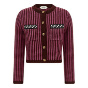 Versace Multicolor Virgin Wool Cardigan for Women