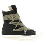 DRKSHDW Black Cotton High Top Sneakers for Men