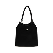 Vivienne Westwood Black Suede Leather Shoulder Bag for Women