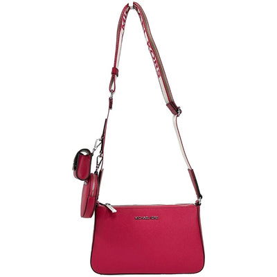 Michael Kors Jet Set Small Saffiano Leather Crossbody Bag With Case For Apple Airpods Pro for Women