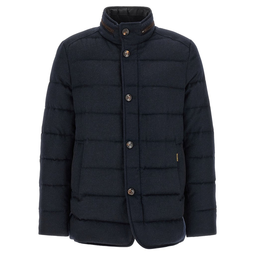 MooRER Blue Wool Full-Length Jacket for Men