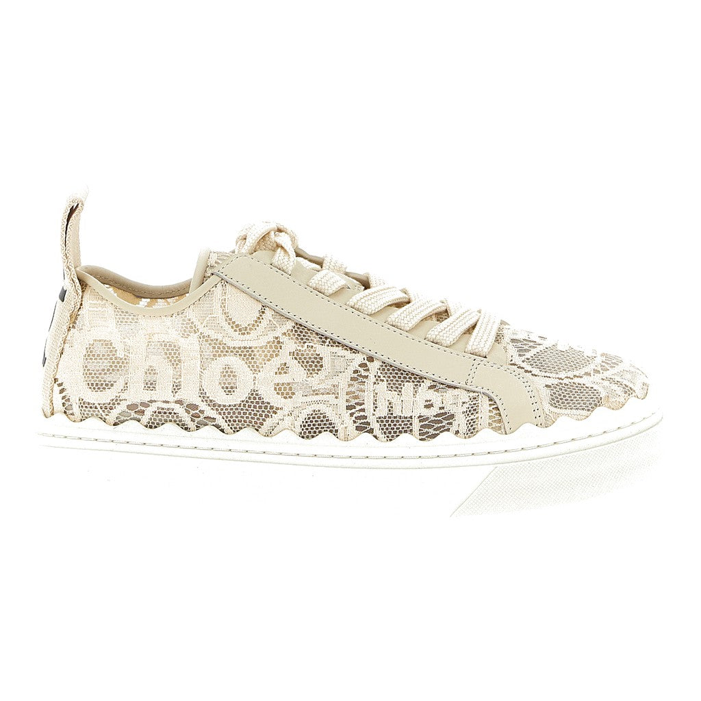 Chloé Beige Polyamide Low Top Sneakers for Women