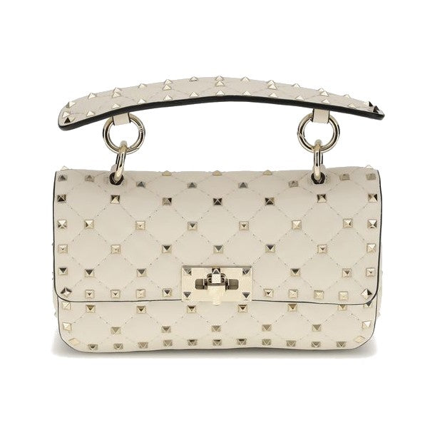 Valentino Garavani Beige Calf Leather Bos Taurus Handbag for Women