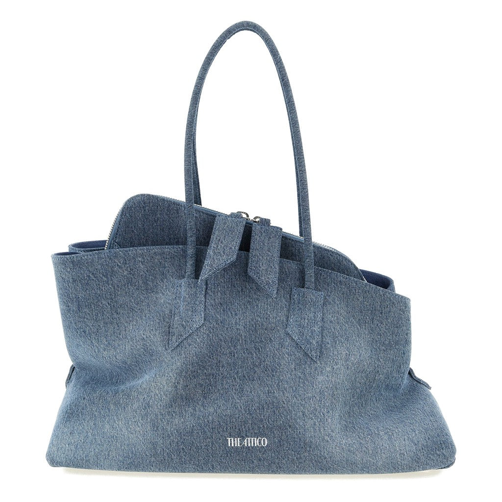 The Attico Blue Cotton Shoulder Bag for Women