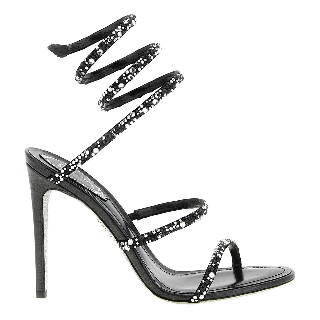 RENE CAOVILLA Bicolor Viscose Stiletto Heel Sandals for Women