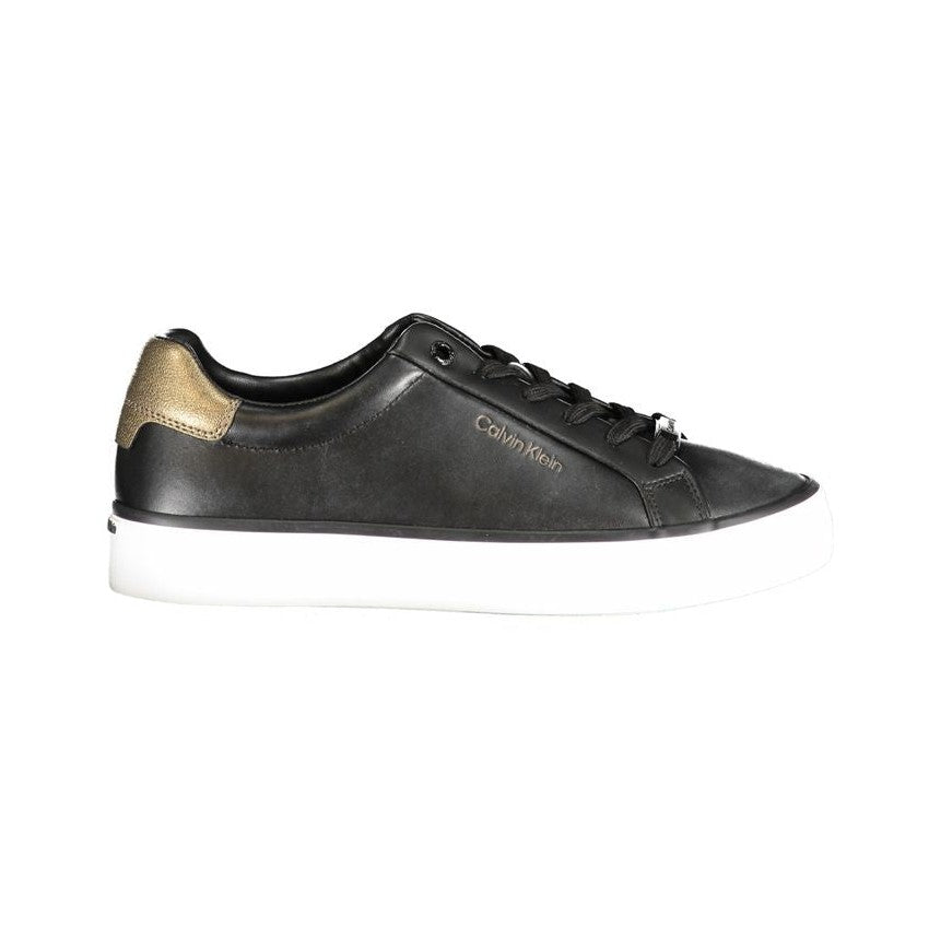 Calvin Klein Black Leather Women Sneaker