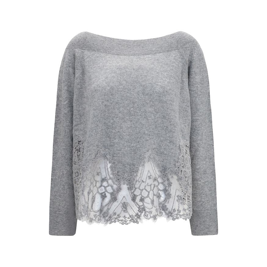 Ermanno Scervino Gray Cashmere Sweater for Women