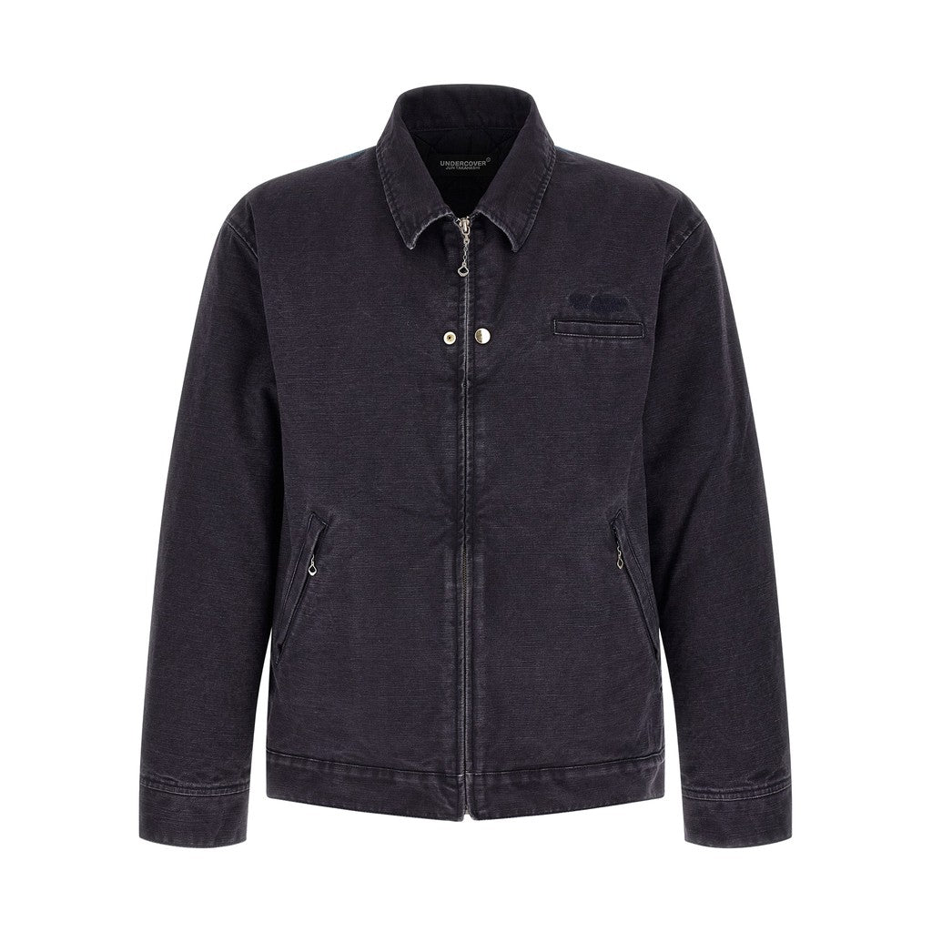 Undercover Blue Cotton Full-Length Jacket for Men