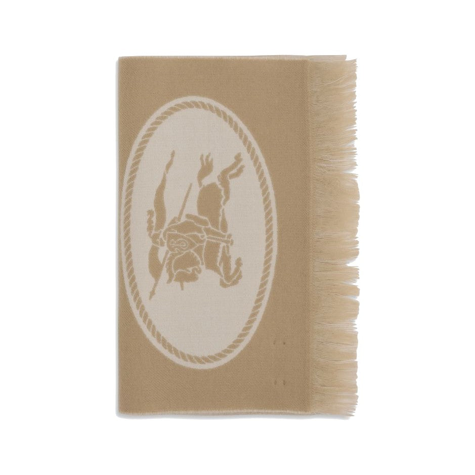 Burberry Beige Wool Oves Aries Scarf for Men