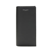 Saint Laurent Black Calf Leather Bos Taurus Wallet for Men