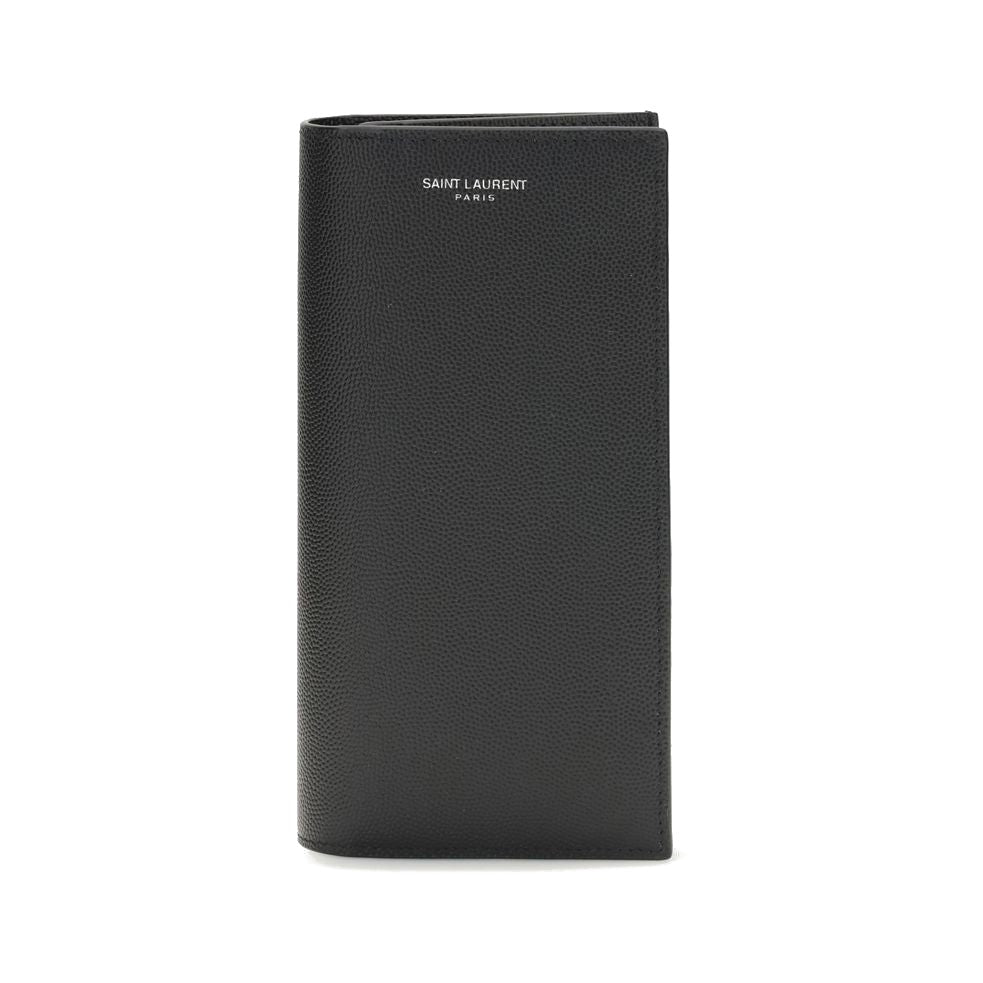 Saint Laurent Black Calf Leather Bos Taurus Wallet for Men