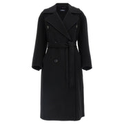 'S Max Mara Black Virgin Wool Coat for Women