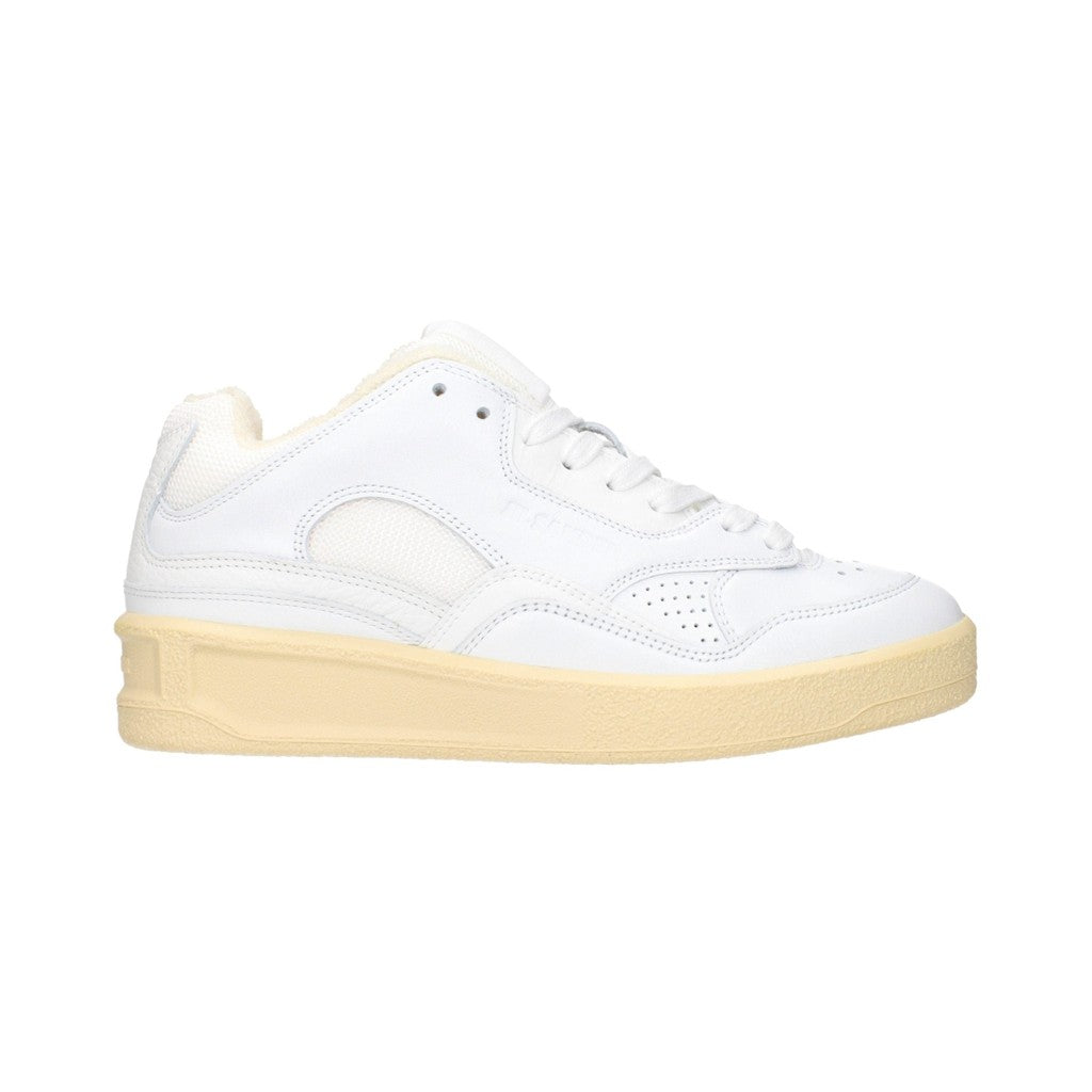 JIL SANDER White Leather Low Top Sneakers for Women