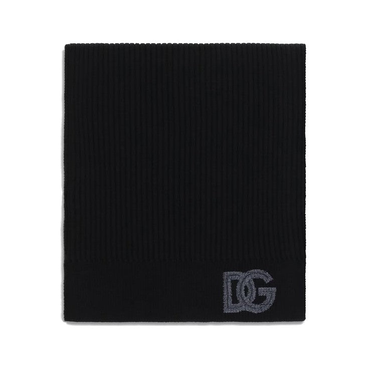 Dolce & Gabbana Black Wool Oves Aries Scarf for Men