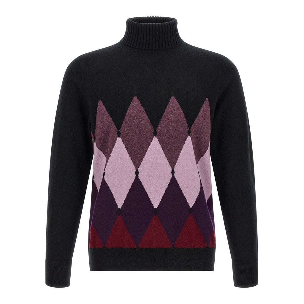 Ballantyne Black Cashmere Cardigan for Men