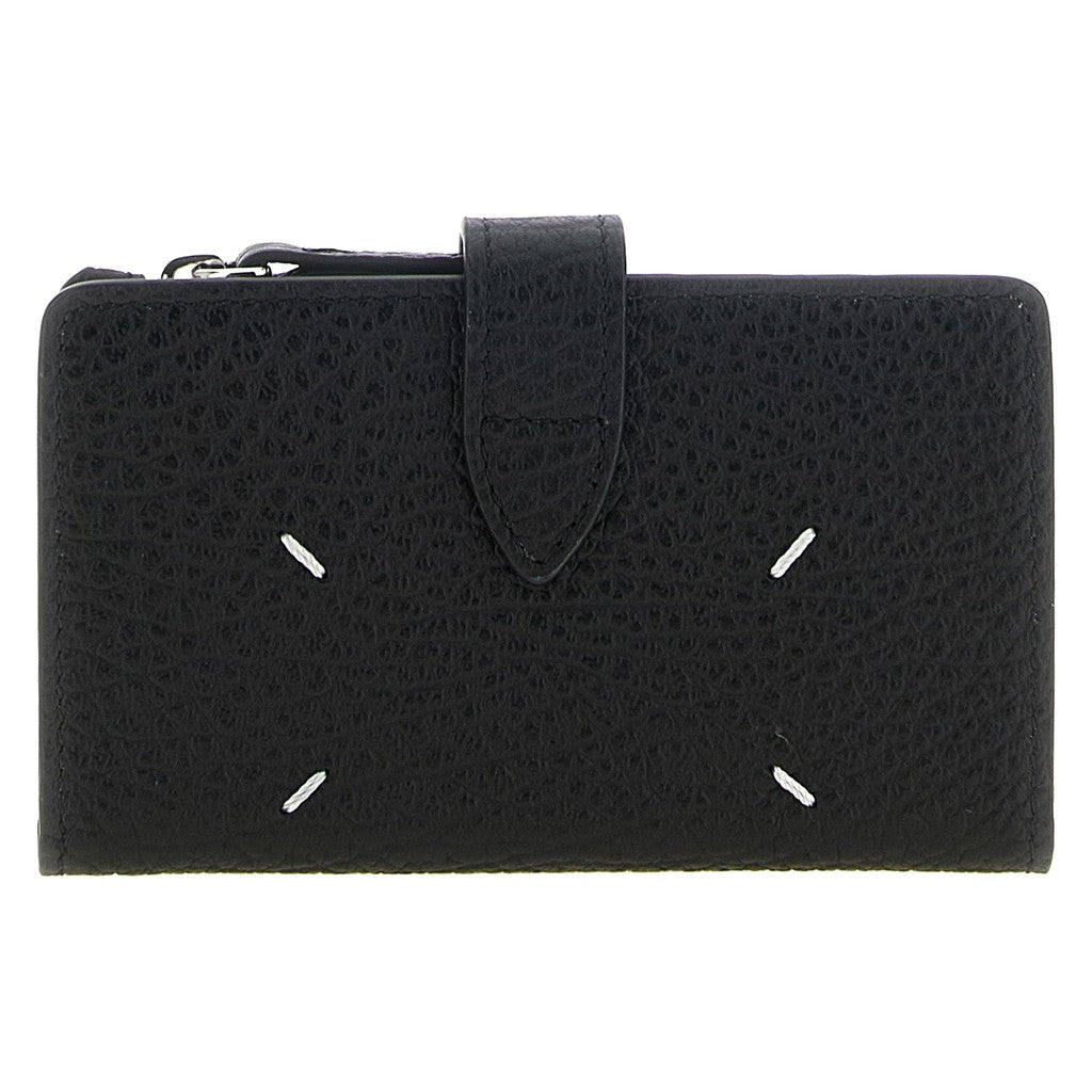 Maison Margiela Black Calfskin Cardholder for Unisex