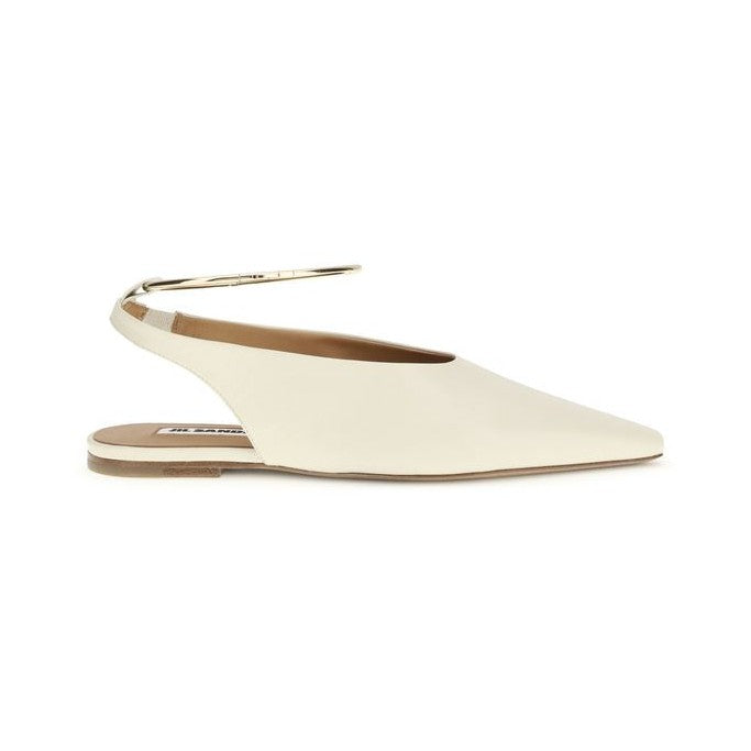 JIL SANDER Beige Goatskin Ballet Flats for Women