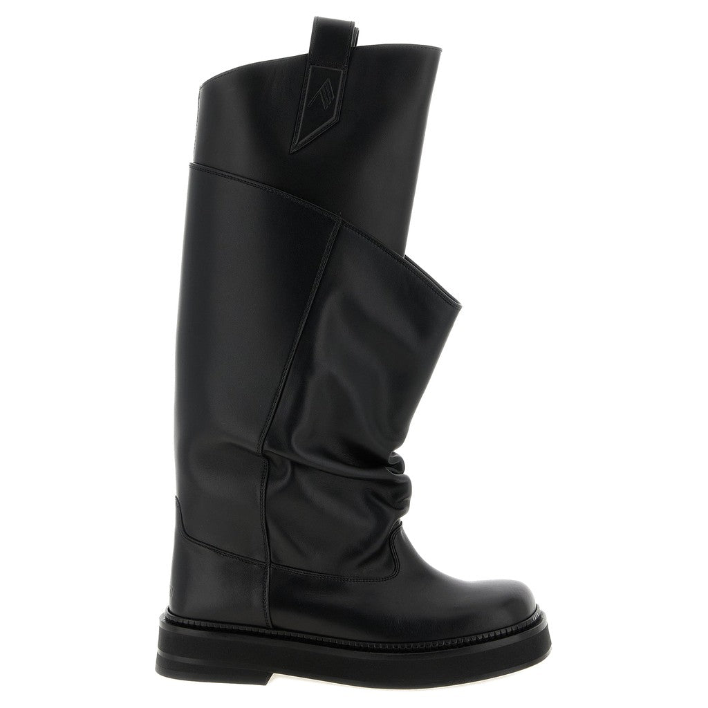 The Attico Black Calfskin Over The Knee for Women