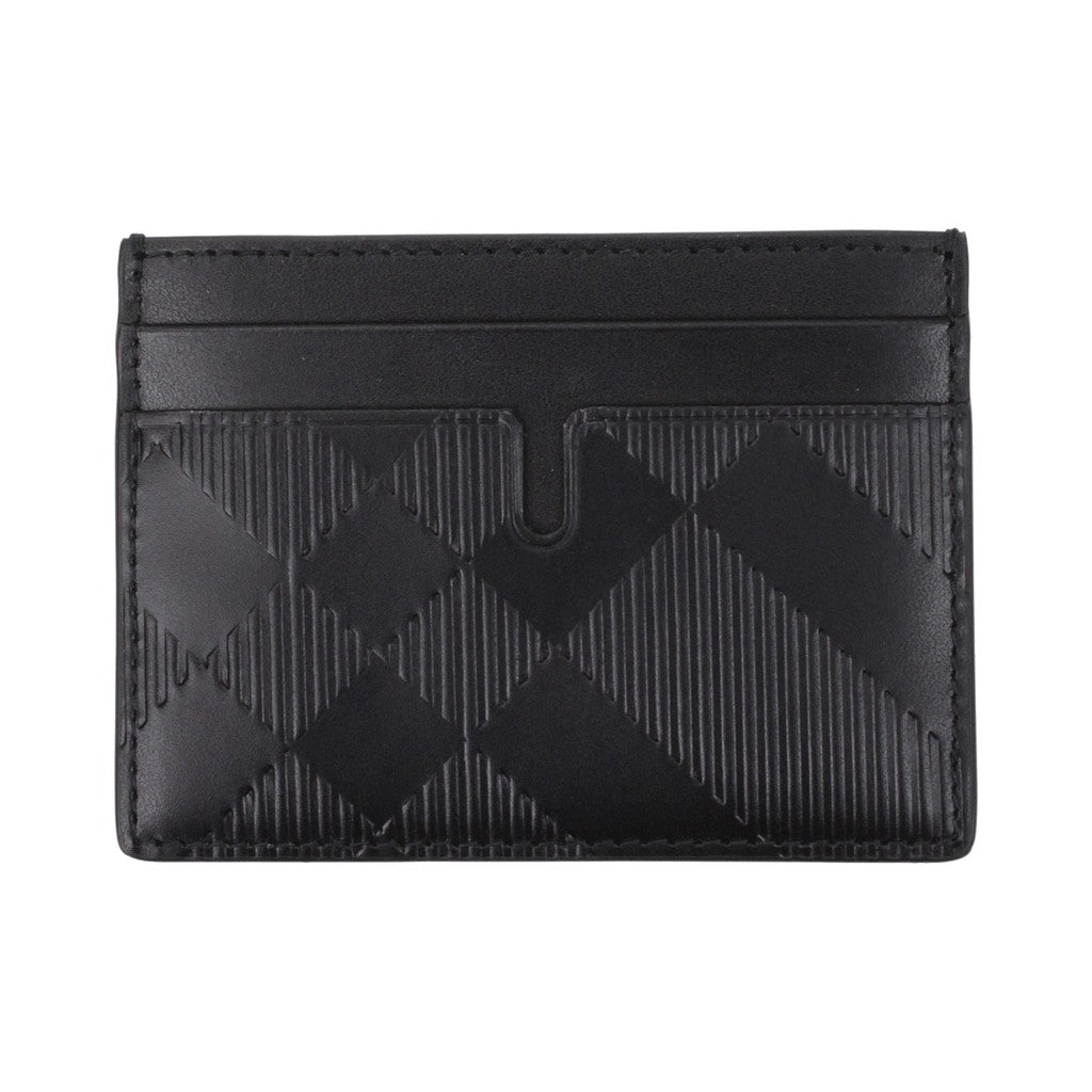 Burberry Black Leather Cardholder for Men