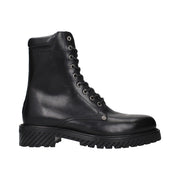 Off-White Black Leather Ankle Boots for Men
