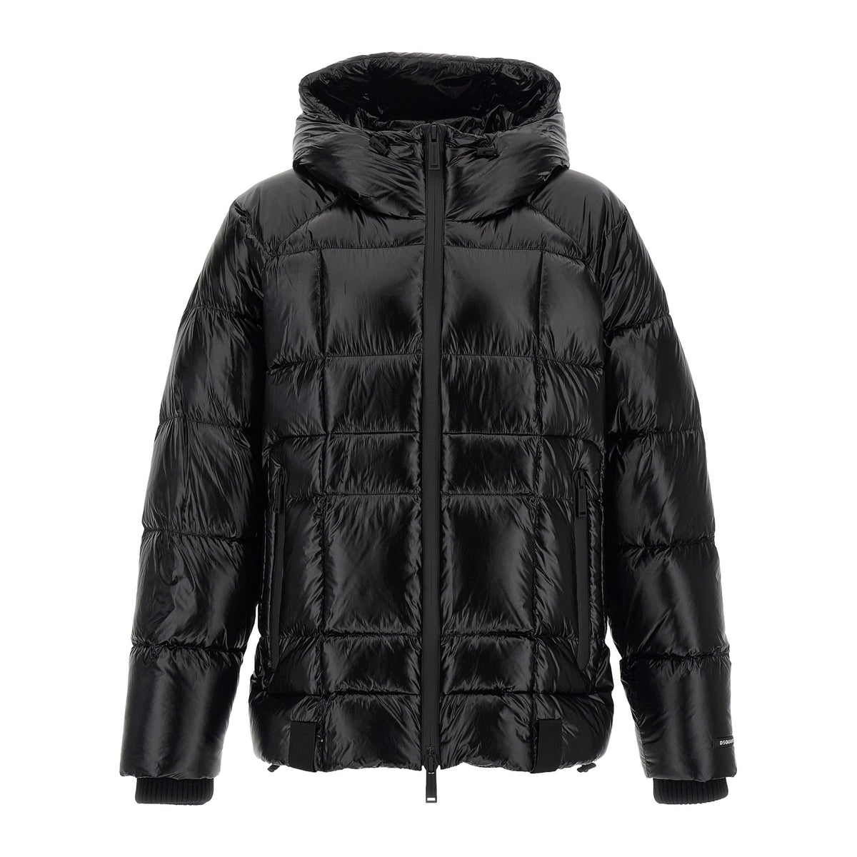 Dsquared² Black Polyamide Full-Length Jacket for Men