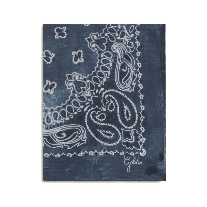 Golden Goose Blue Silk Scarf for Women