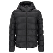 Moncler Black Polyamide Full-Length Jacket for Men