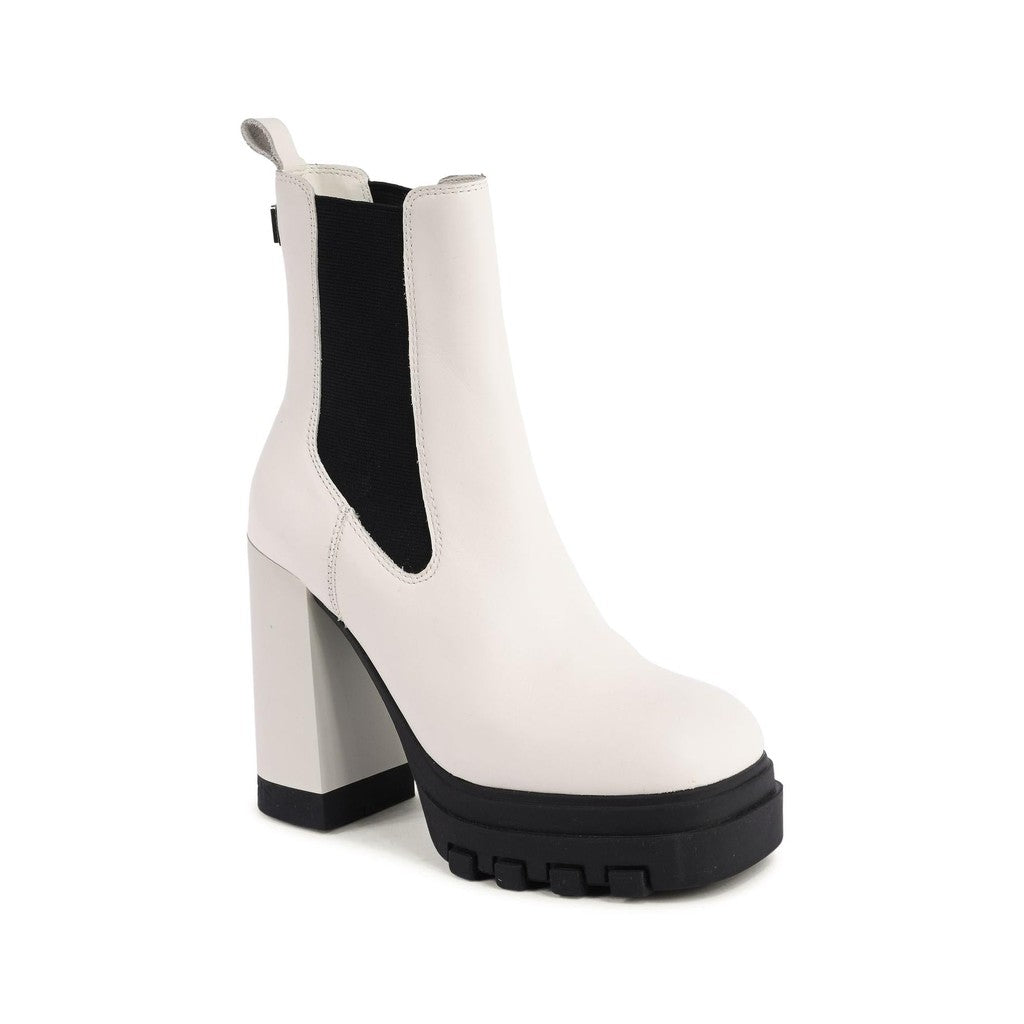 Tommy Hilfiger White Leather Ankle Boots for Women