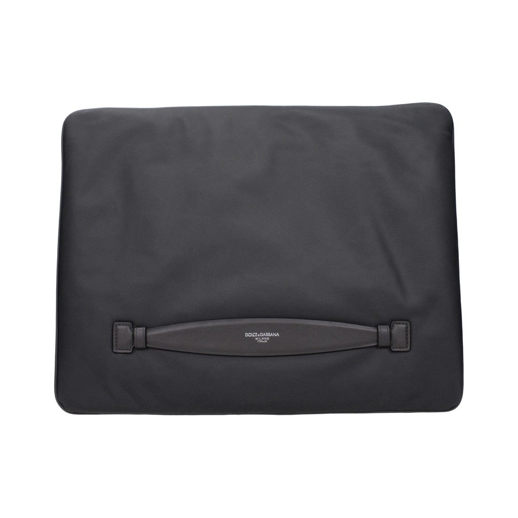 Dolce & Gabbana Gray Fabric Clutch Bag for Men