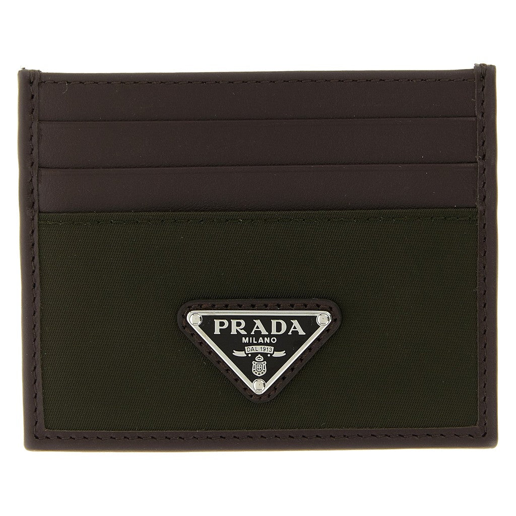 Prada Bicolor Recycled Polyamide Cardholder for Men