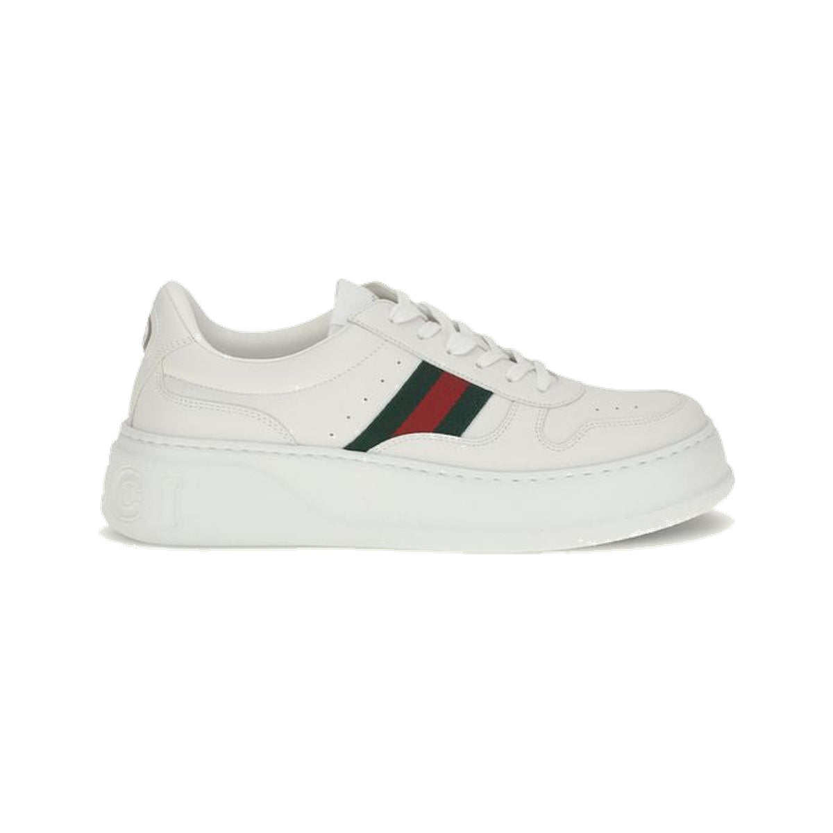 Gucci White Calf Leather Bos Taurus Chunky Sneakers for Men