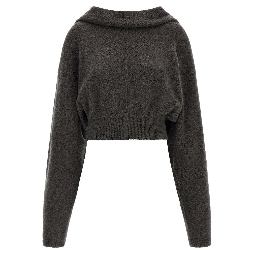 Rick Owens Gray Cashmere Hoodie for Women