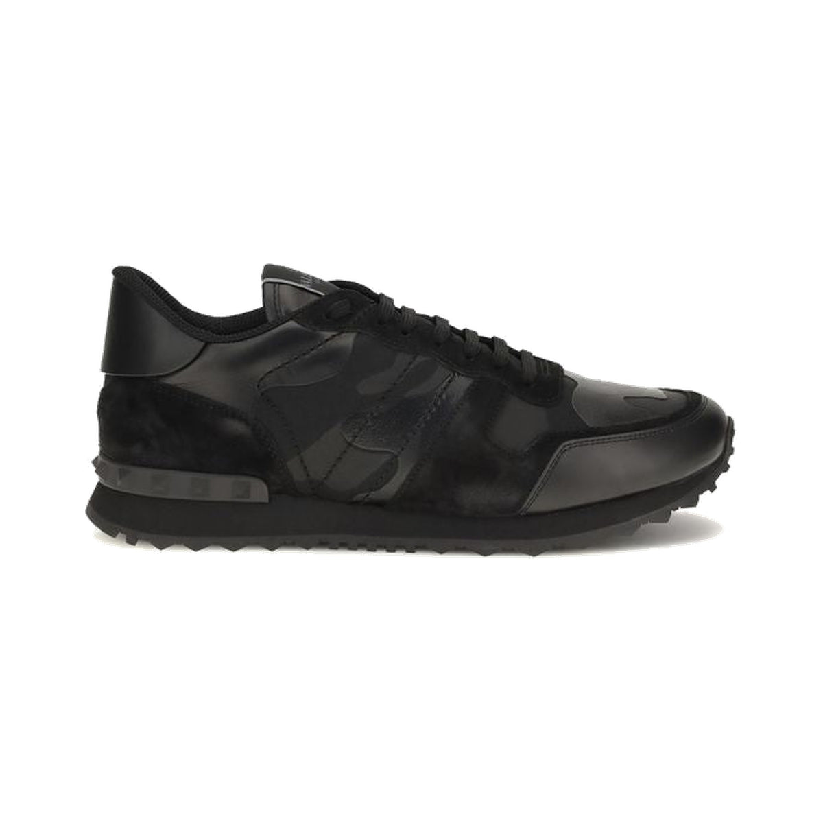 Valentino Garavani Black Polyester Athletic Sneakers for Men