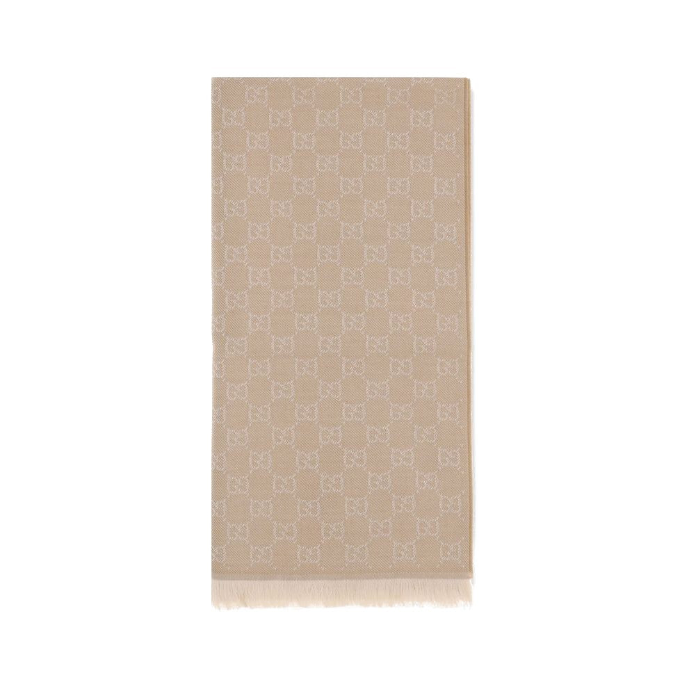 Gucci Beige Wool Oves Aries Foulard for Women
