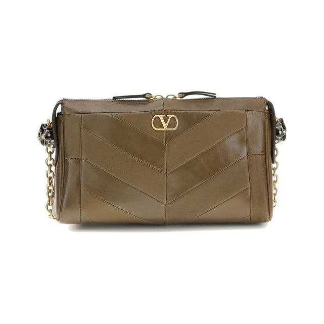 Valentino Garavani Brown Napa Leather / Calf Bos Taurus Shoulder Bag for Women