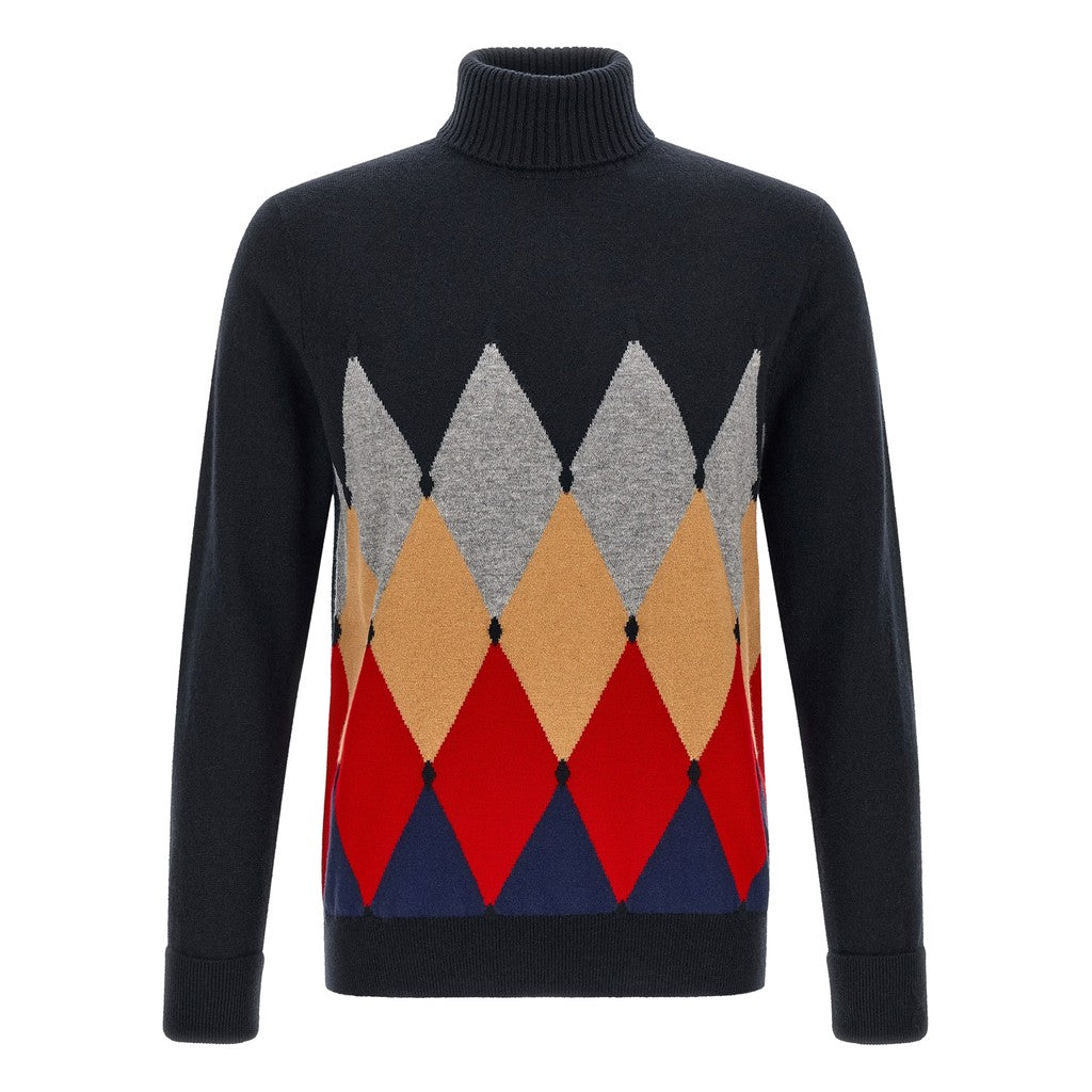Ballantyne Blue Cashmere Cardigan for Men