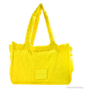 Marc Jacobs Medium The Terry Fabric Golden Kiwi Monogram Tote Bag Purse for Women